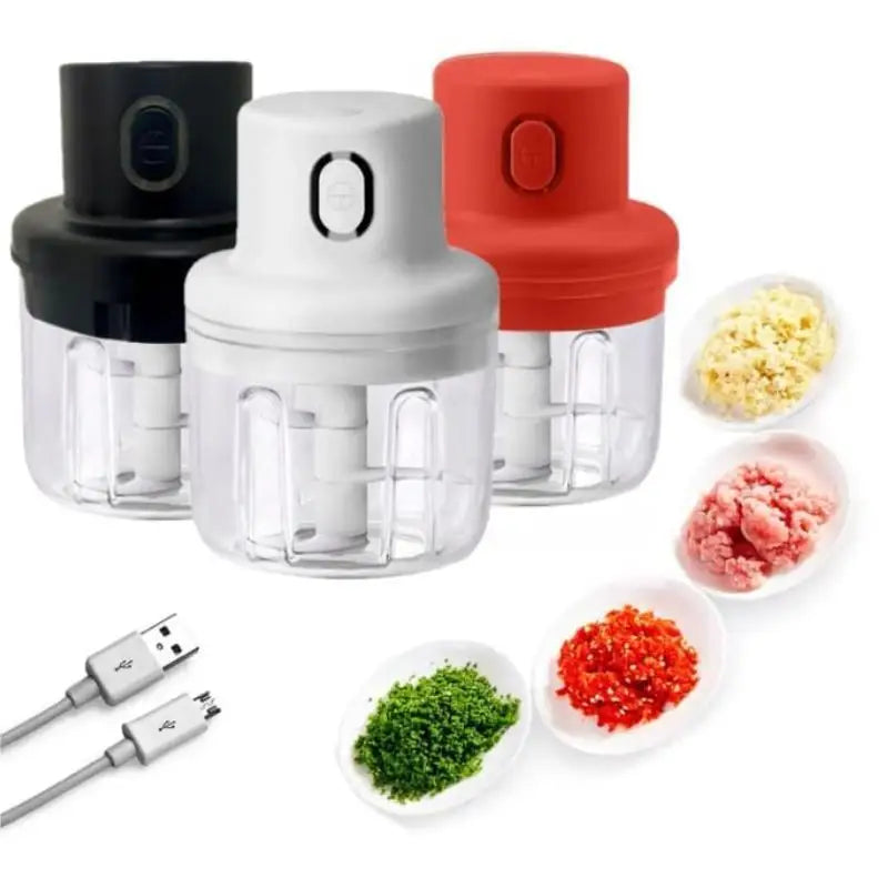 Mini processador/triturador de alimentos elétrico 250ml  recarregável sem fio