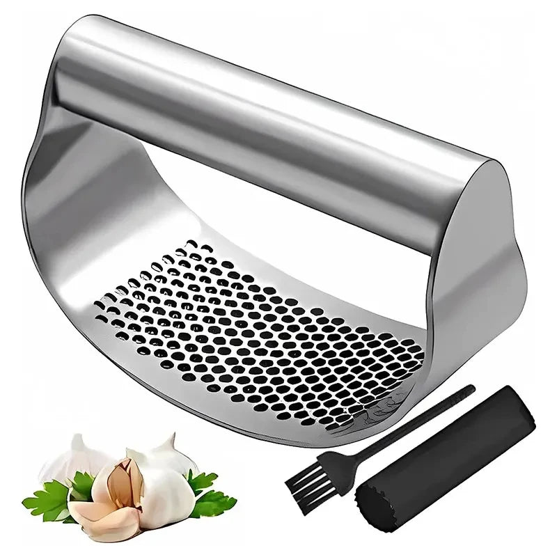 Espremedor de alho manual em aço inoxidável, utensílio para cozinha